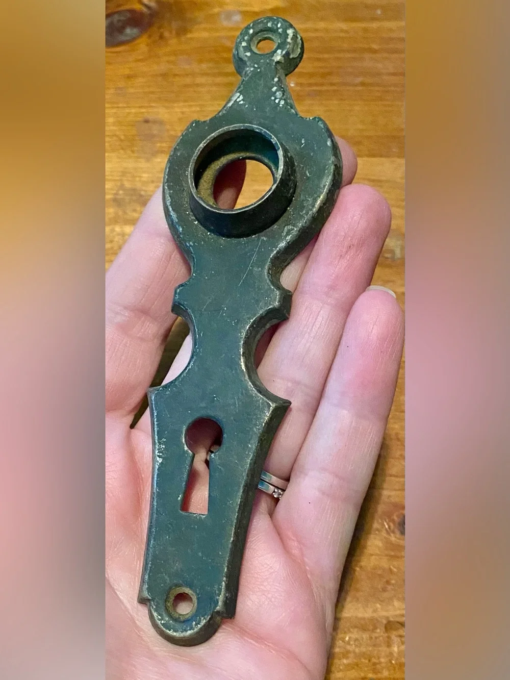 Antique Brass Door Plate - Aged Brass Finish